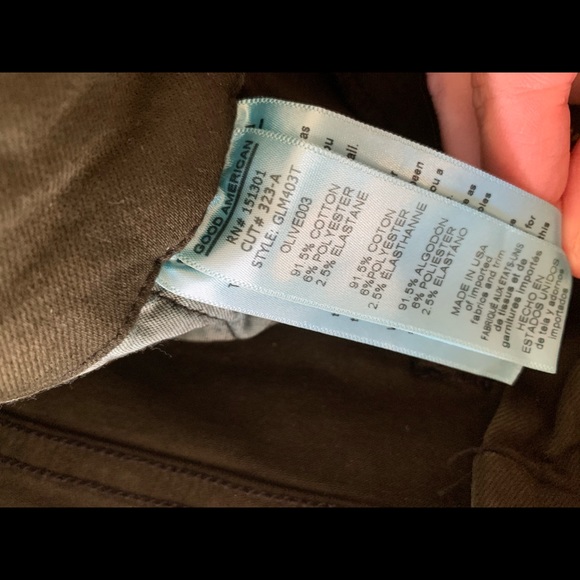 Good American Good Legs Cargo Jeans Olive size 6 - Picture 5 of 6